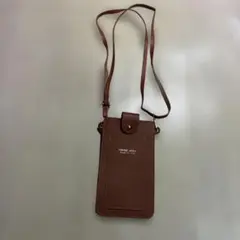 スマホショルダーバッグ ブラウン
