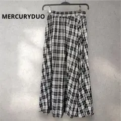 【美品】MERCURYDUO ロングスカート　チェック柄