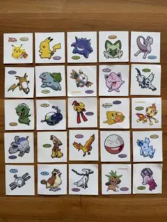 ポケモンパンデコキャラシール 25枚まとめ売り ピカチュウ ゲンガー ミュウツー