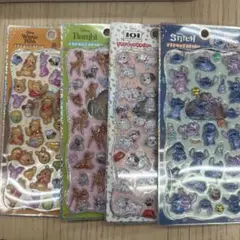 【正規品】プチドロップステッカー　ディズニー　4点セット