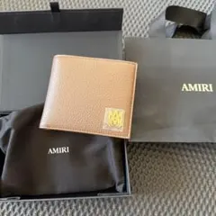 アミパリス コンパクトウォレット グレー グレーズドレザー 2つ折り