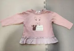 Noeil aime BeBeアニマル ウサギ フェイス 前面 プリント フリル