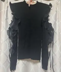 ［SNIDEL］スナイデル　フリルスリーブニットプルオーバー　最終値下げ