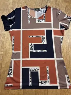 FENDI 幾何学模様 ロゴ 半袖 Tシャツのサムネイル
