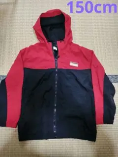 LOGOS DAYS フード付きウィンドブレーカー 150 赤/黒