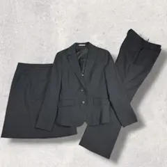 トップバリュ 3点セット フレアパンツ セットアップ スーツ グレー 11AR
