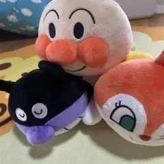 アンパンマンシリーズ　アンパンマン　ドキンちゃん　バイキンマンぬいぐるみ