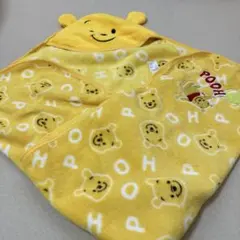 【美品】くまのプーさん フード付きブランケット