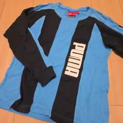 PUMA 長袖カットソー 140 青/黒
