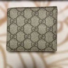 Gucci GGパターン 二つ折り財布 ブラウン
