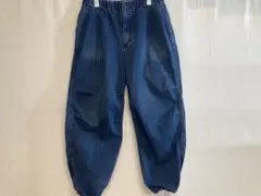ユニクロ ワイドパラシュートパンツ/デニム サイズL ワイドパンツ