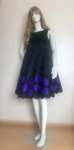 ハグオーワー】レースカフタンワンピース 黒 ヌキテパ コラボ