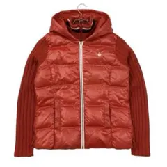le coq sportif ニット袖切替えダウンジャケットレディースLレッド系