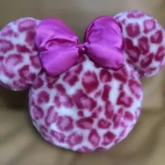 ディズニー　ミニー　ピンクヒョウ柄　クッション
