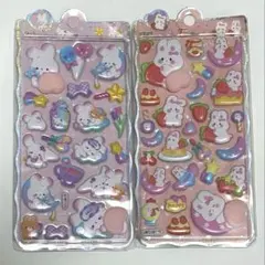 おしりぷにぷにシール　もちもちシール マシュマロシール 2枚セット