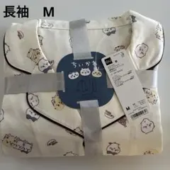 新品　GU ちいかわ　サテンパジャマ　レディースM 総柄　オフホワイト