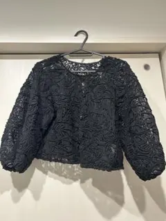 黒いレースカーディガン サイズF