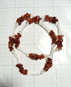 。.*☀︎꒰ঌ空໒꒱☀︎*.。水晶と琥珀のロングネックス