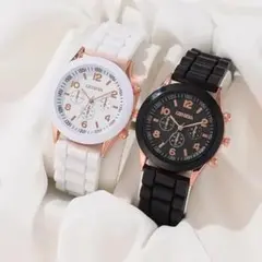 GENEVA ペアウォッチ ホワイト ブラックのサムネイル