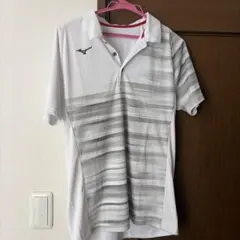 MIZUNO テニスウェア ポロシャツ ホワイト グレーのサムネイル