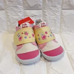 新品未使用タグ付き　MIKI HOUSEうさこスニーカー14cm 女の子　完売品のサムネイル
