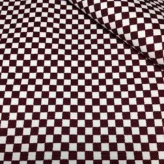 ✿小角市松模様<キャンバス>生地 布 はぎれ[アズキ]