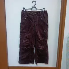 ブラウン コーデュロイ カジュアルパンツ