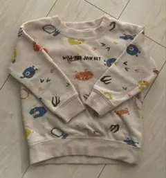モンスター柄 裏起毛トレーナー　80cm