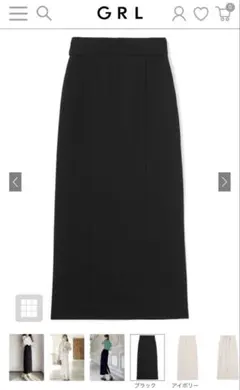 【新品・匿名配送】grl バックスリットタイトスカート［gm385］M ブラック