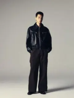 【CS】cotton wide twill pants (brown)