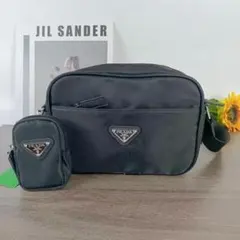PRADAナイロンショルダーバッグ ポ一チ付き ブラック 男女兼用 K@6のサムネイル
