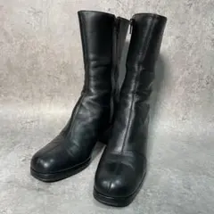 白 様専用 ing イング スクエアトゥ レザーブーツ 24.5cm 日本製