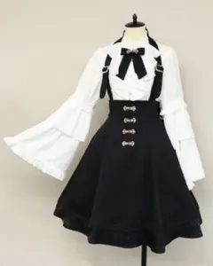 Amabel Antique Claspホルタージャンパースカート　黒　Mサイズのサムネイル