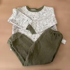 ユニクロ　キルティングパジャマ　110 男の子コットンパジャマセット