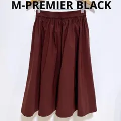 M-PREMIER BLACK （36）プリーツ ミモレ丈スカート フレア 裏地のサムネイル