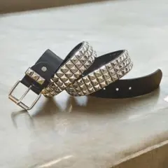 スタッズベルト 3連 ピラミッド パンク y2k 古着 ウエスタン wb34-2