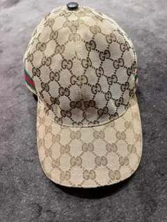 GUCCI GGキャンバス ウェブストライプ ベースボールキャップ サイズM