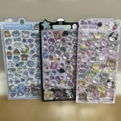 新品 シール 3枚セット ボンボンドロップ うるちゅる 動物 おばけ 匿名