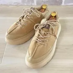 moz モズ　スニーカー　25cm ローカット　厚底　ベージュ　キャメル　北欧