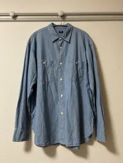 UNIQLO ユニクロ　シャンブレーオーバーシャツ　61 Blue