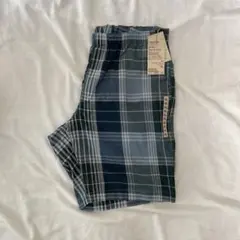 新品 イージーショートパンツ XL ダークグリーンチェック　無印良品　マドラスのサムネイル