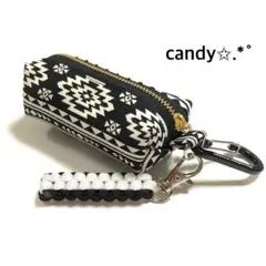 ゴルフボールケース ミニティーホルダー付き✩.*˚オルテガ柄(ブラック)