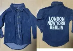 デニムシャツ 110cm 120cm サイズ7 ブルー キッズ 子供 ジャケット