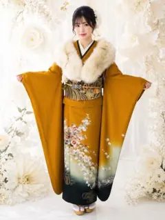限定価格鮮やか豪華な振袖✨草花文 暈し染め 正絹 10点フルセット