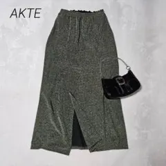 美品✨AKTE/シャイニーカットソースカート/ラメ/ロング/スリット/IラインFのサムネイル