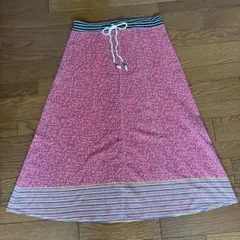 キューブシュガー　ドット柄 フレアロングスカート