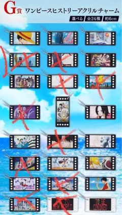 ワンピース一番くじ ワンピースヒストリーアクリルチャーム