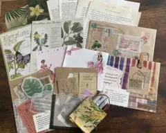コラージュ素材♪No,1 紙もの　コラージュ　海外素材　おすそわけ