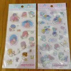 キキララ　キラぷくシール　サンリオ　リトルツインスターズ　ぷっくりシール