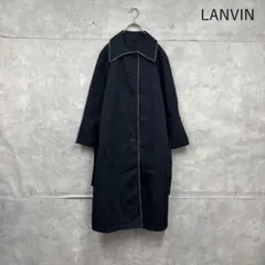 LANVIN ランバン パイピング ステンカラーコート　ネイビー N1859のサムネイル